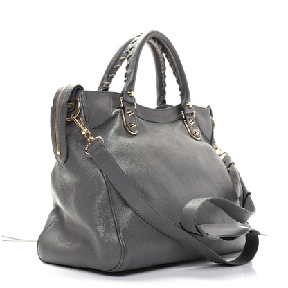 Balenciaga Chevre Gold Metallic Edge Hardware Velo Gris Acier 4 of 20