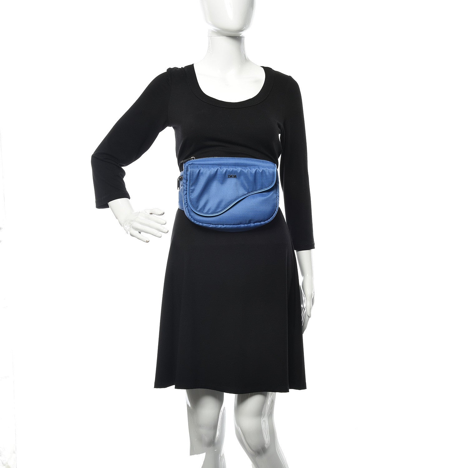 Christian Dior Nylon Saddle Belt Bag Blue 2 of 11