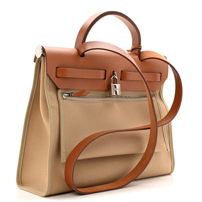 Hermes Vache Hunter Toile Officier Herbag Zip PM 31 Trench Fauve 4 of 15