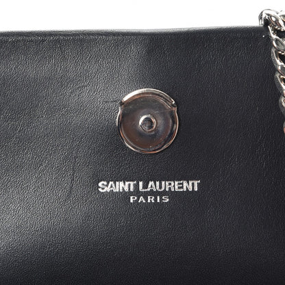 Saint Laurent Glitter Leopard Small Monogram Kate Tassel Satchel Platine Black 7 of 9