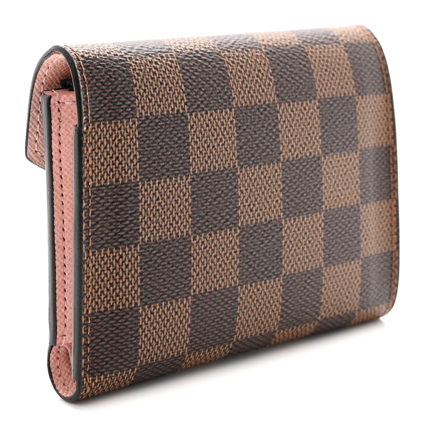 Damier Ebene Victorine Wallet Rose Ballerine