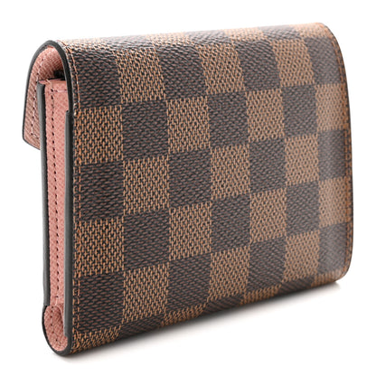 Louis Vuitton Damier Ebene Victorine Wallet Rose Ballerine 3 of 6