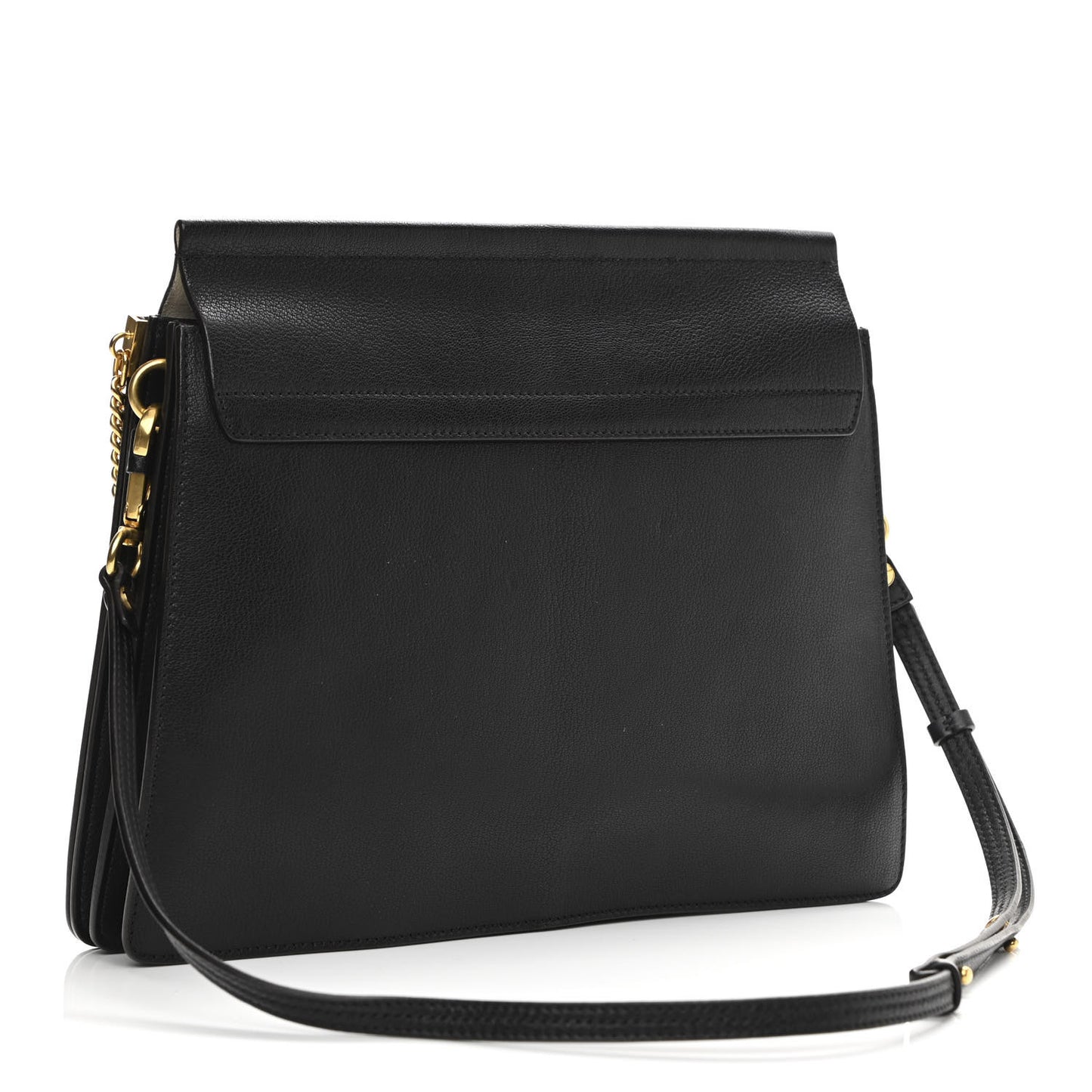 Goatskin Medium Faye Shoulder Bag Black