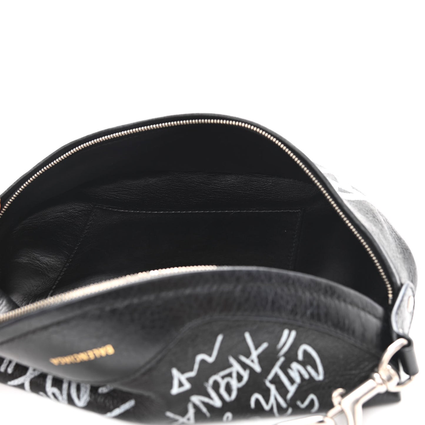 Agneau Arena Graffiti All Over XS Souvenir Belt Bag Black White