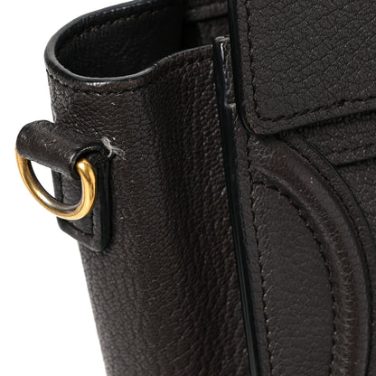 Celine Drummed Calfskin Nano Luggage Black 11 of 11