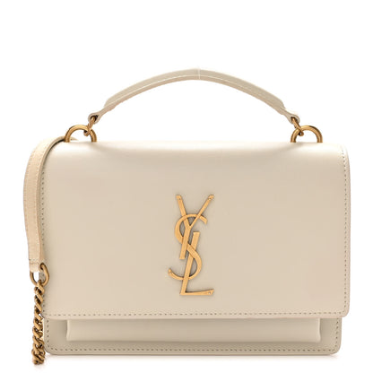 Saint Laurent Calfskin Monogram Sunset Chain Wallet Blanc Vintage 1 of 10