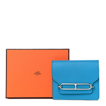 Hermes Evercolor Verso Roulis Slim Wallet Bleu Frida Rose Mexico 15 of 15