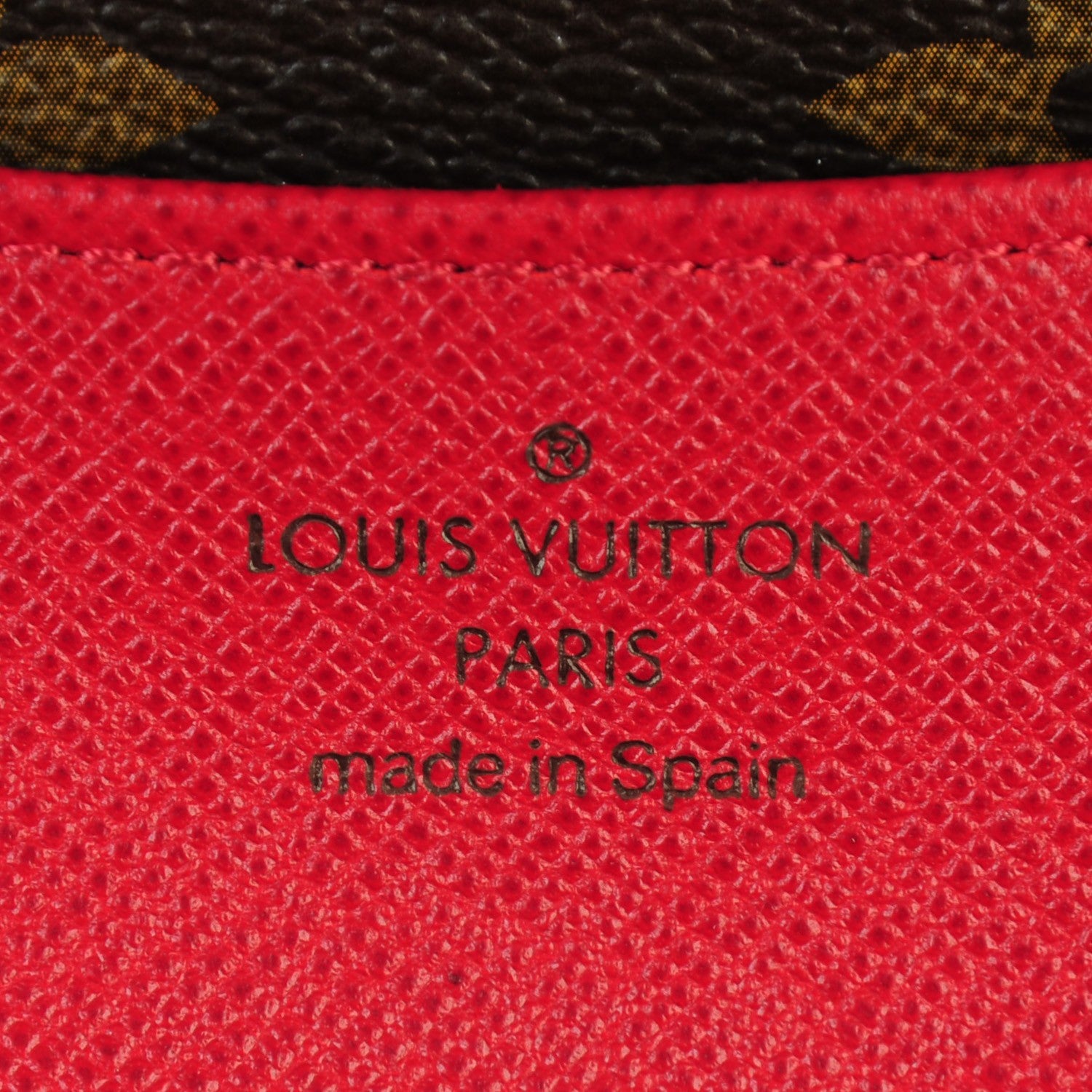 Louis Vuitton Monogram Emilie Wallet Red 7 of 9