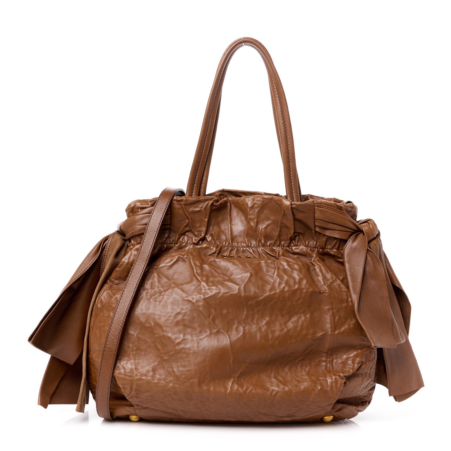 Prada Nappa Antique Bow Bag Cocco 1 of 10