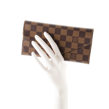 Louis Vuitton Damier Ebene Josephine Wallet Red 2 of 7