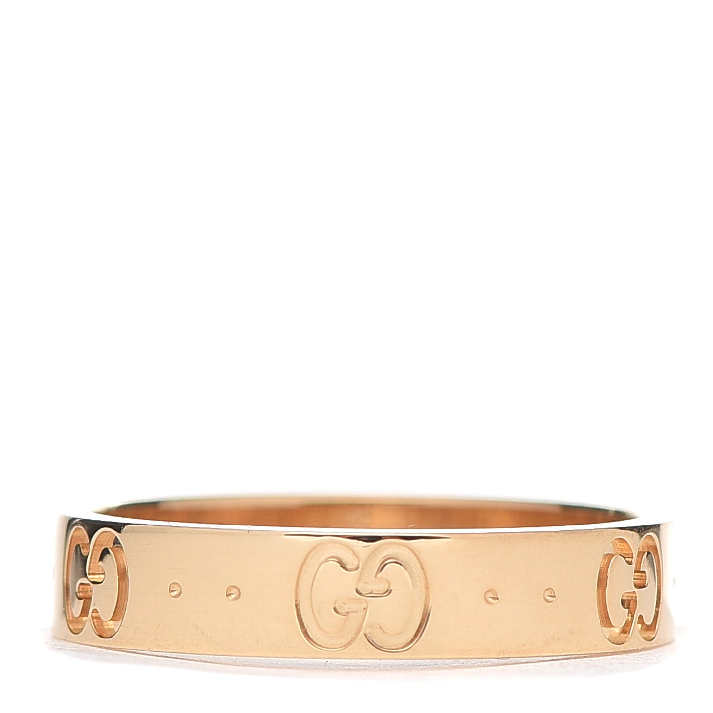 18K Yellow Gold 4mm Icon Thin Band Ring 54 6.75