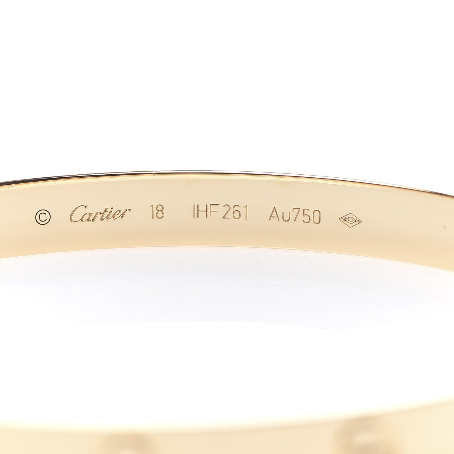 Cartier 18K Yellow Gold LOVE Bracelet 18 5 of 7