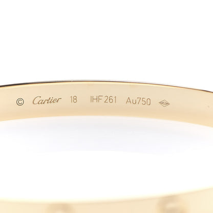 Cartier 18K Yellow Gold LOVE Bracelet 18 5 of 7