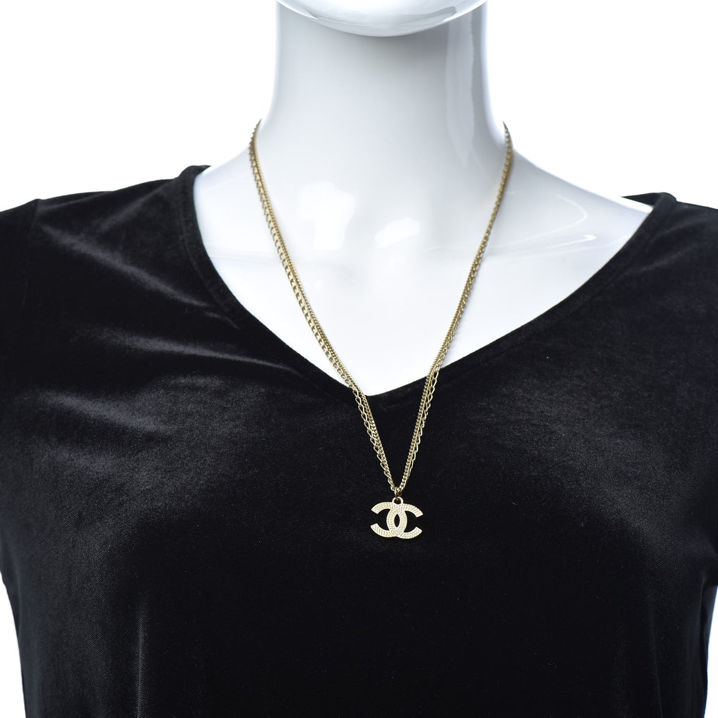 CC Multi Strand Chain Necklace Gold