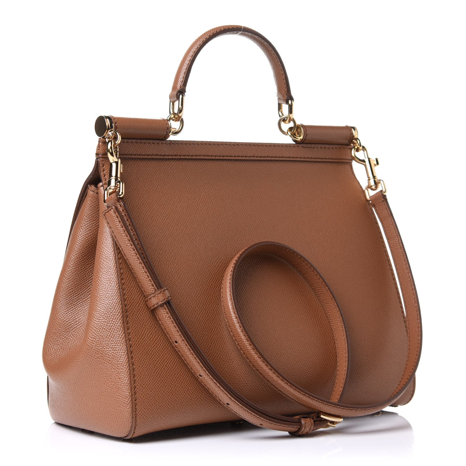 Dolce & Gabbana Dauphine Medium Miss Sicily Satchel Caramello 3 of 9