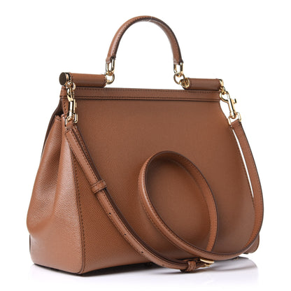 Dolce & Gabbana Dauphine Medium Miss Sicily Satchel Caramello 3 of 9