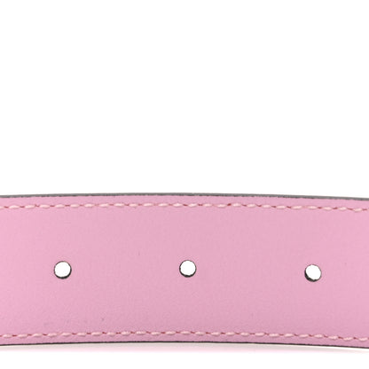 Gucci Plutone Calfskin Enamel Crystal Square G Snake 30mm Belt 80 32 Sugar Pink 4 of 6
