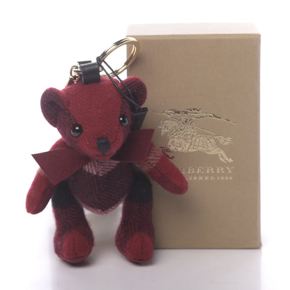 Burberry Cashmere Check Thomas Bear Bag Charm Parade Red 3 of 3