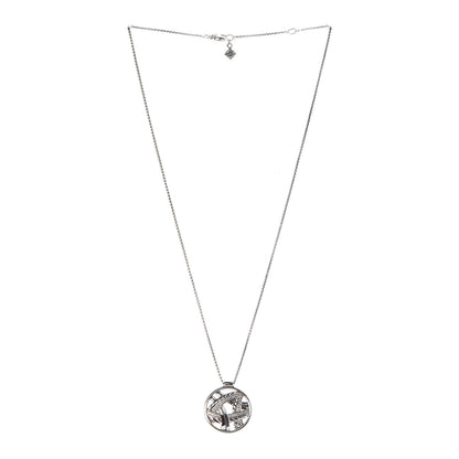David Yurman Sterling Silver Diamond Papyrus Pendant Necklace 3 of 7