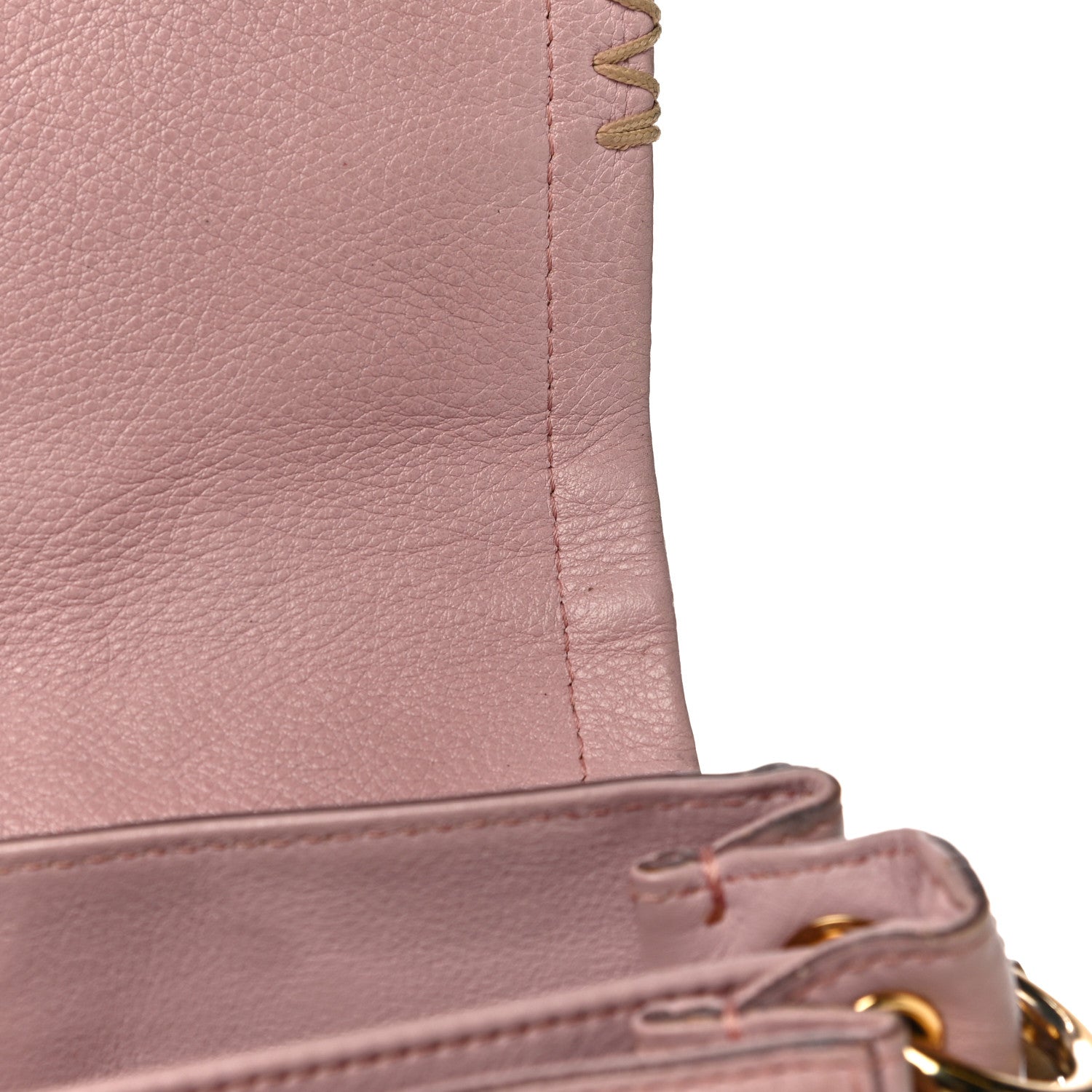 MCM Grained Calfskin Shoulder Bag Pink 13 of 27