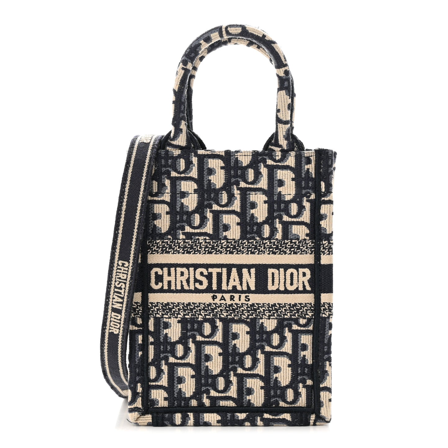 Oblique Mini Book Tote Phone Bag Blue