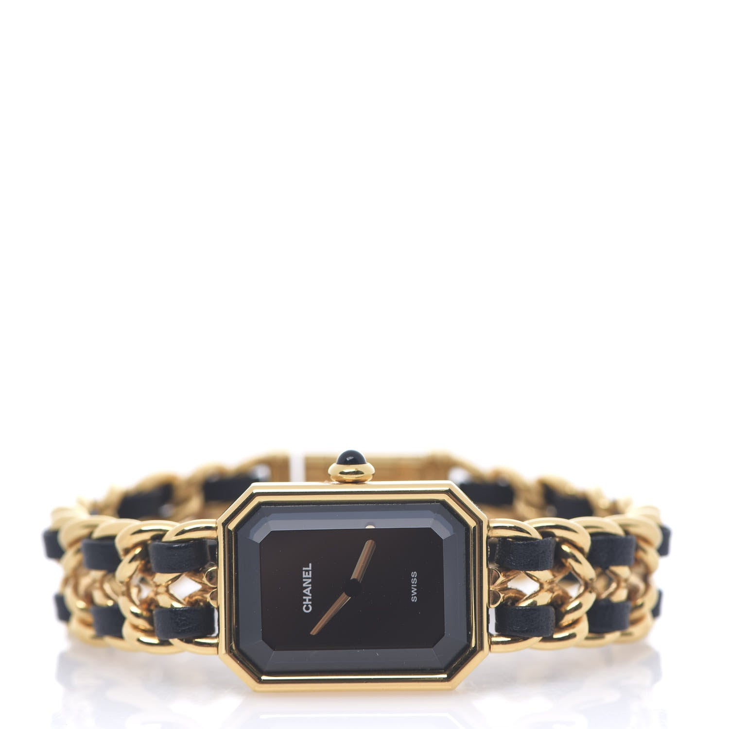 Chanel Stainless Steel Lambskin 20mm Chain Premiere Quartz Watch Gold M 2 of 4