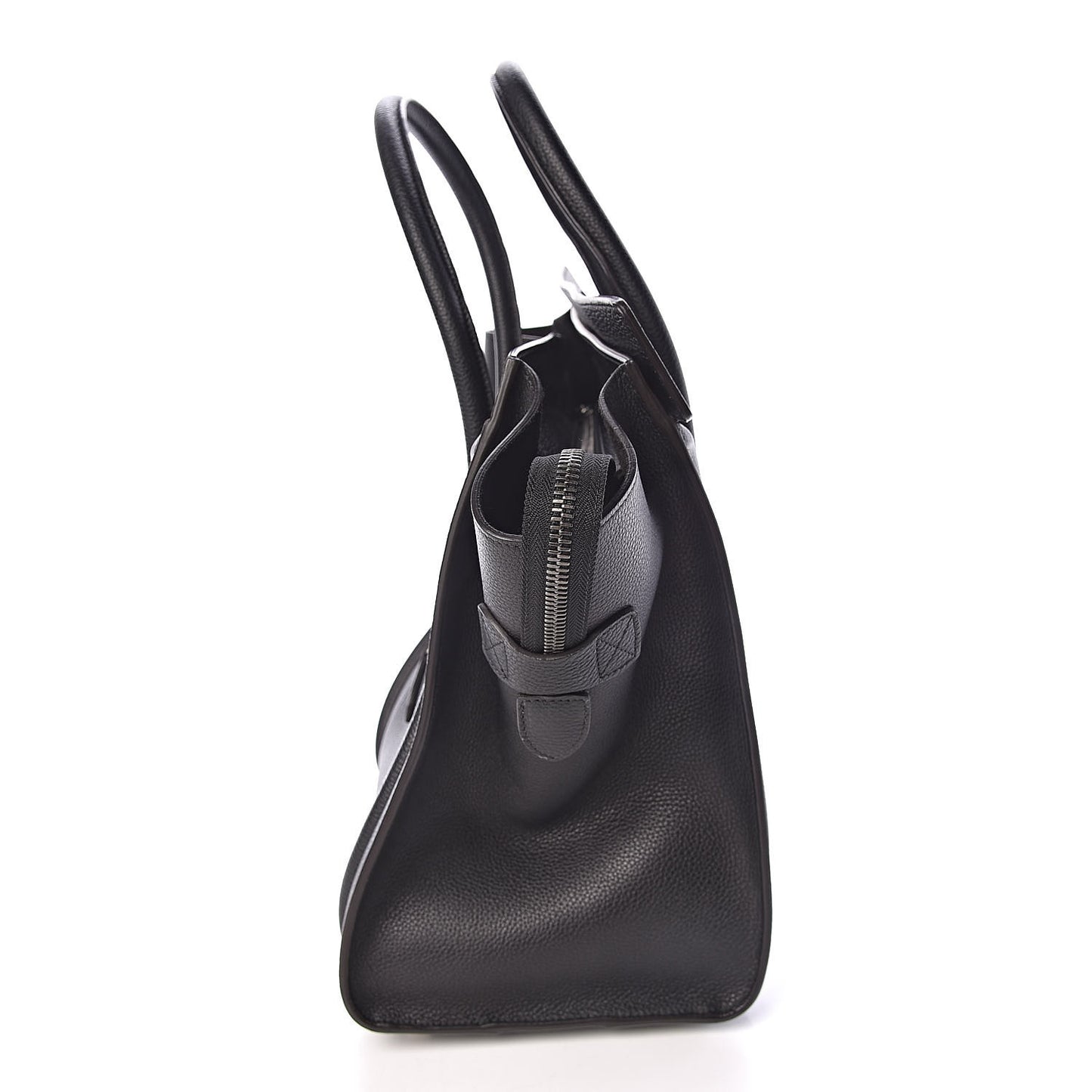 Drummed Calfskin Mini Luggage Black