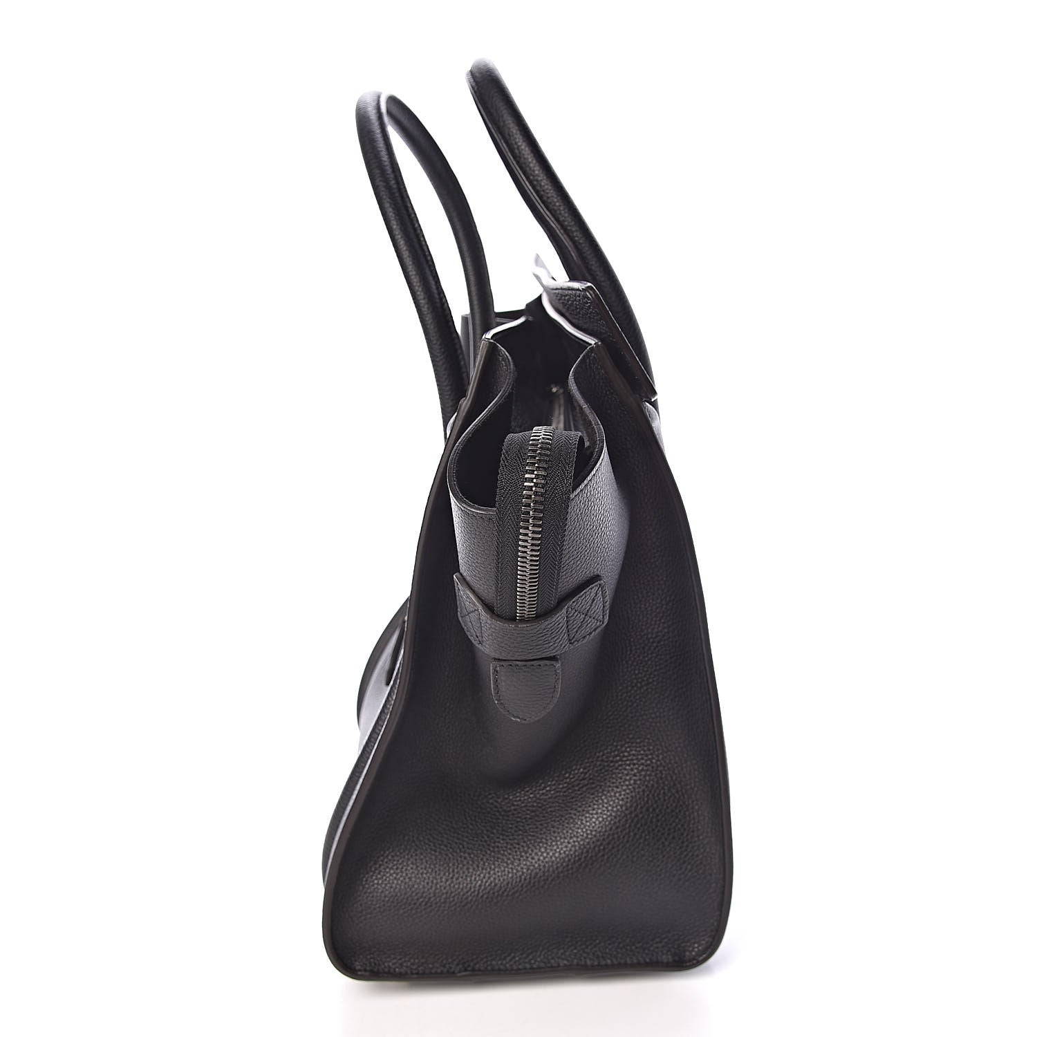 Celine Drummed Calfskin Mini Luggage Black 10 of 11