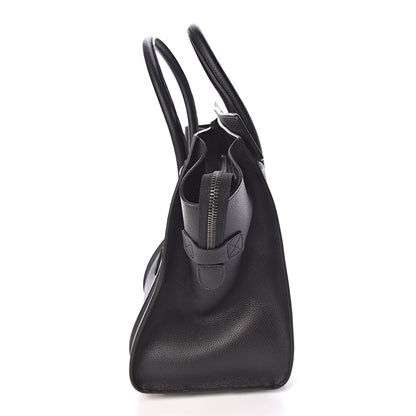 Celine Drummed Calfskin Mini Luggage Black 10 of 11
