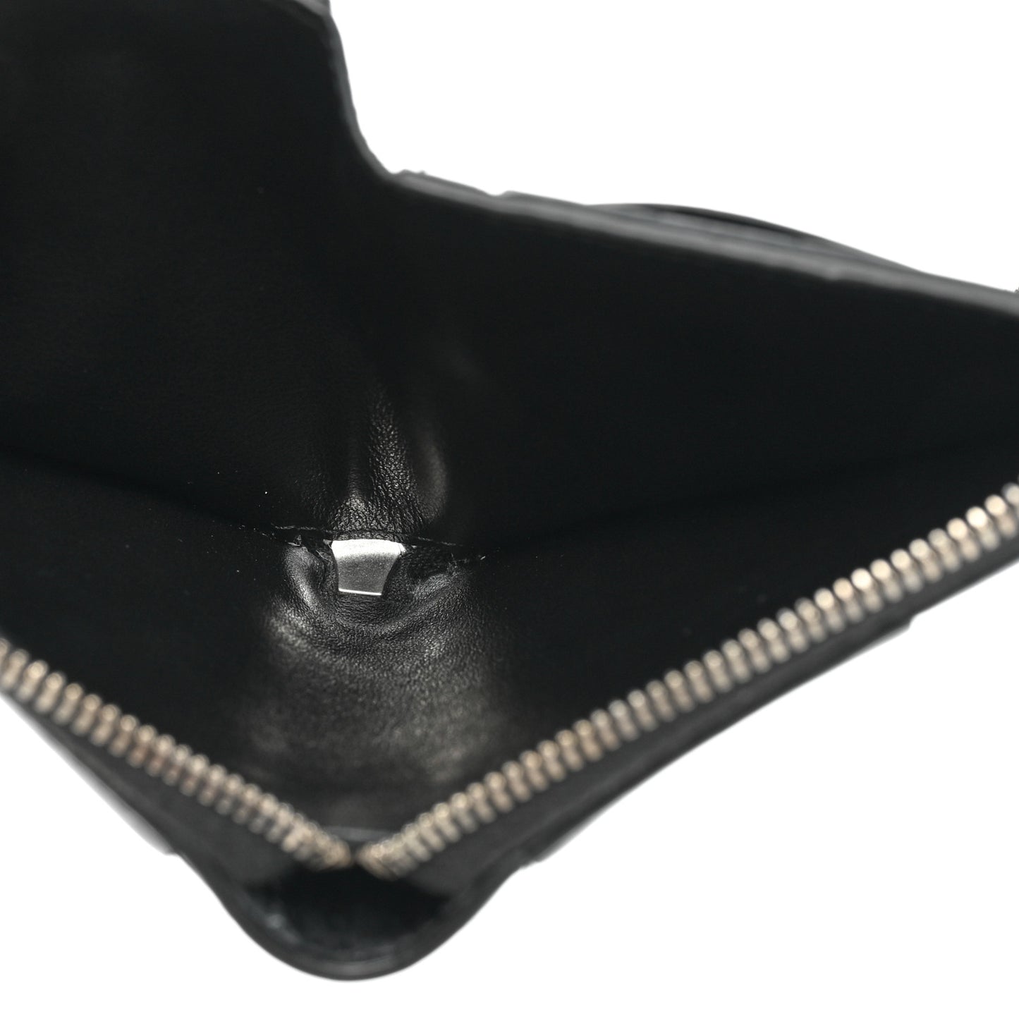 Nappa Maxi Intrecciato Zip Around Wallet Black