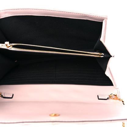 Versace Calfskin Icon Quilted Wallet On Chain Crossbody Pink 5 of 8