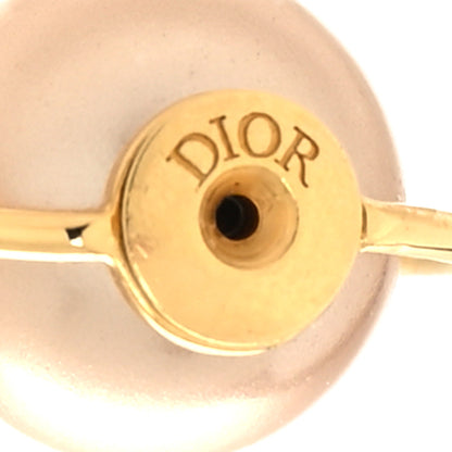 Christian Dior Pearl Tribales Dangle Chain Earrings Gold 4 of 5