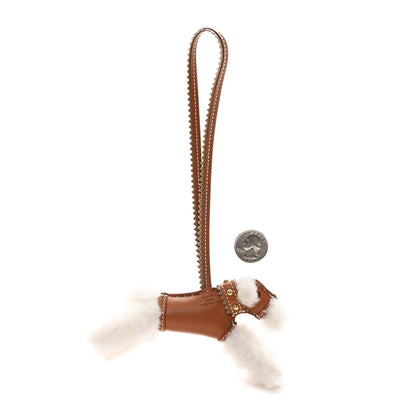Hermes Milo Lambskin Epsom Shearling Budy Apic Charm Ecru Gold Poussiere 2 of 4