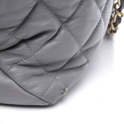 Chanel Calfskin Quilted Large Soft Elegance Tote Grey 13 of 14