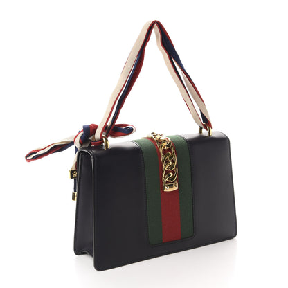Gucci Calfskin Small Sylvie Shoulder Bag Black 3 of 10
