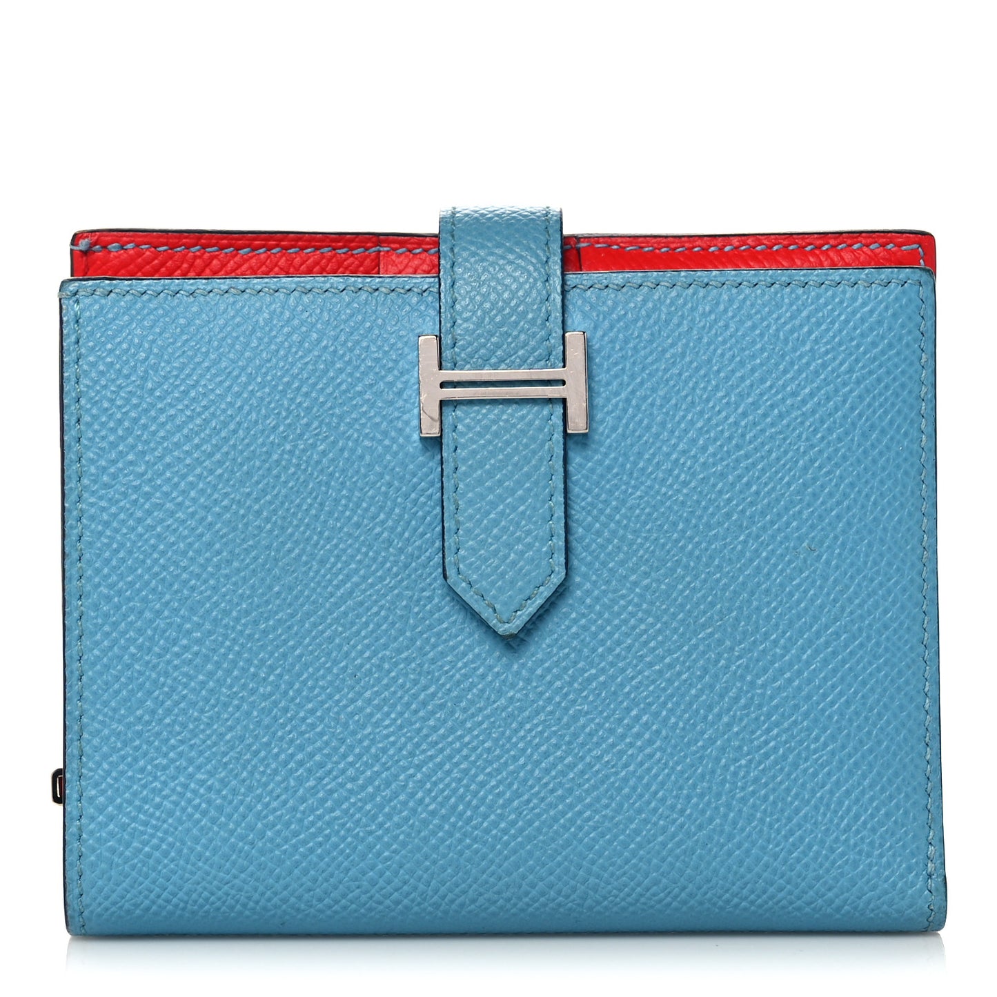 Epsom Verso Bearn Compact Wallet Bleu Du Nord Rouge De Coeur