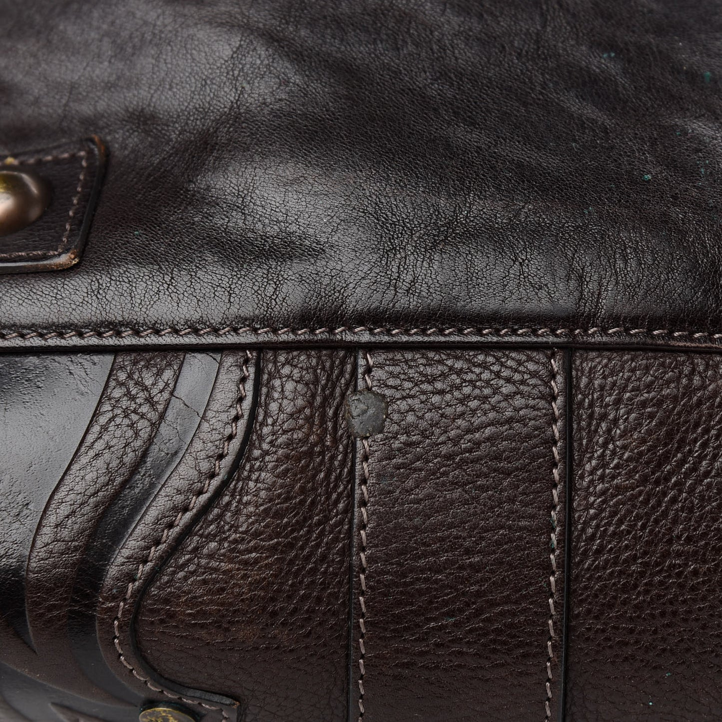 Grained Calfskin Tooled Darwin Bayswater Chocolate