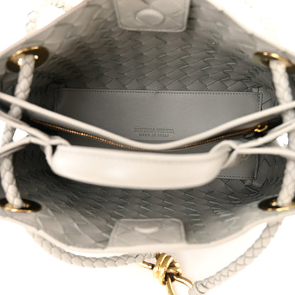 Bottega Veneta Nappa Intrecciato Small Andiamo Shoulder Bag Agate Grey 4 of 9