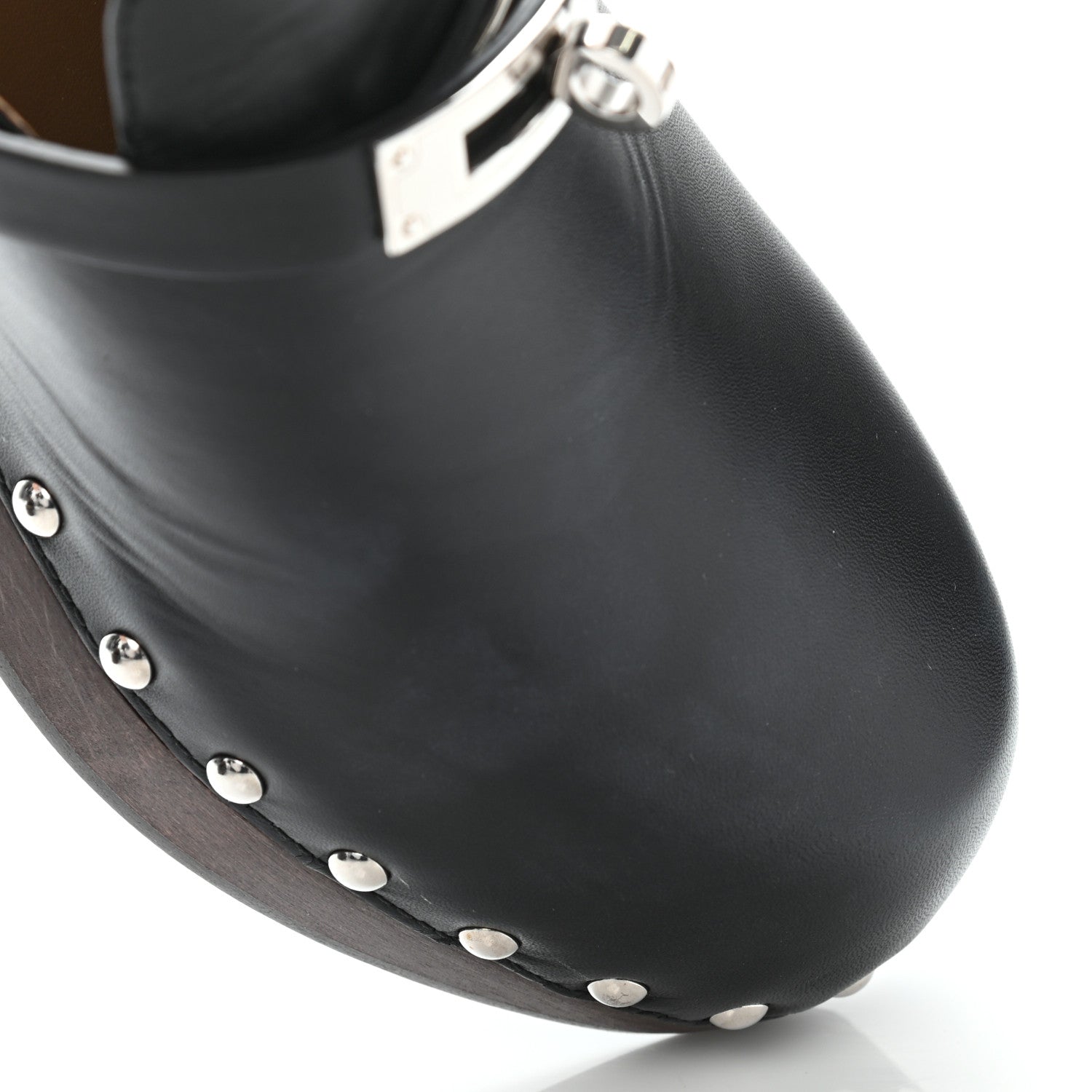 Hermes Calfskin Carlotta Mules 40 Black 10 of 10