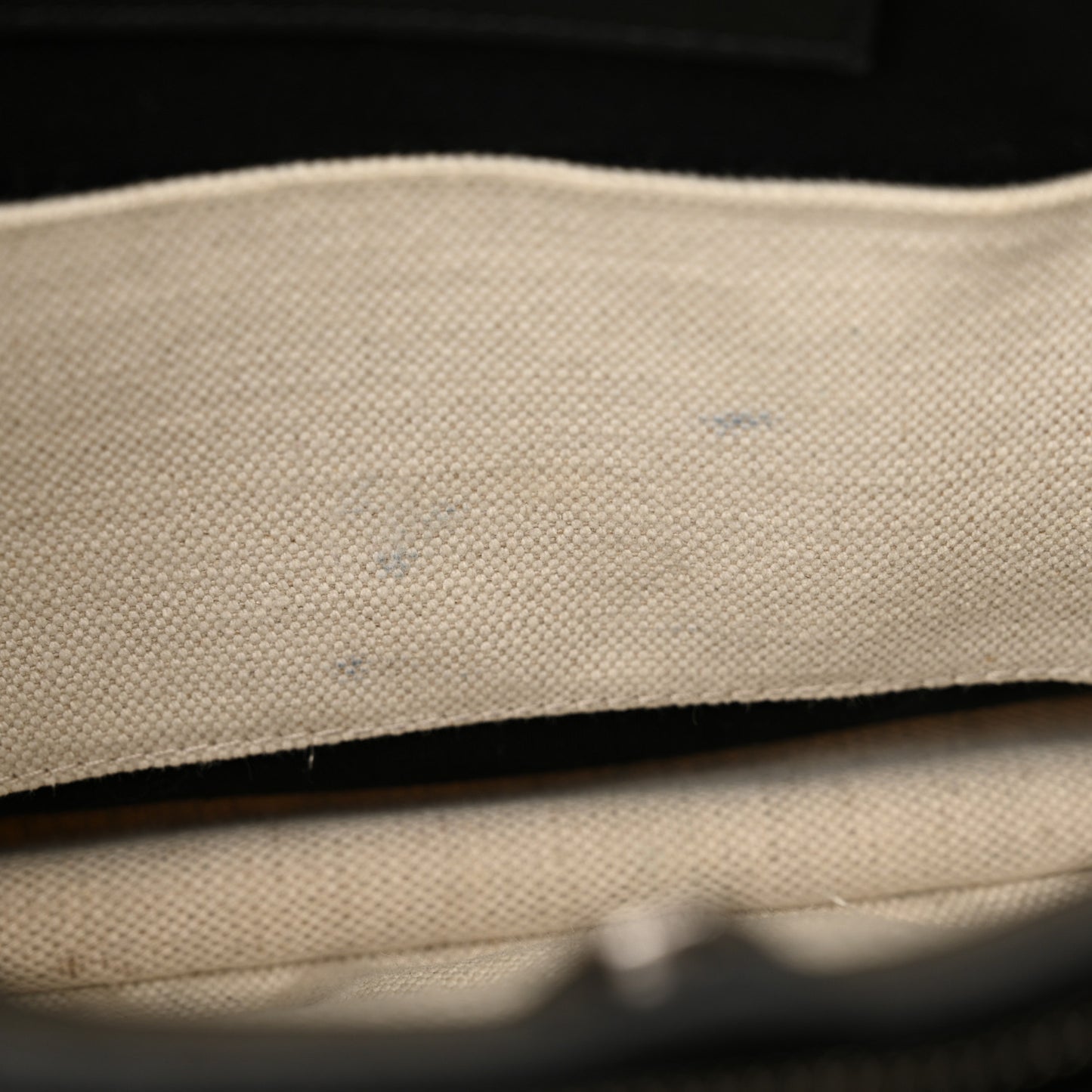 Cotton Canvas Pochette Crossbody Bag Black