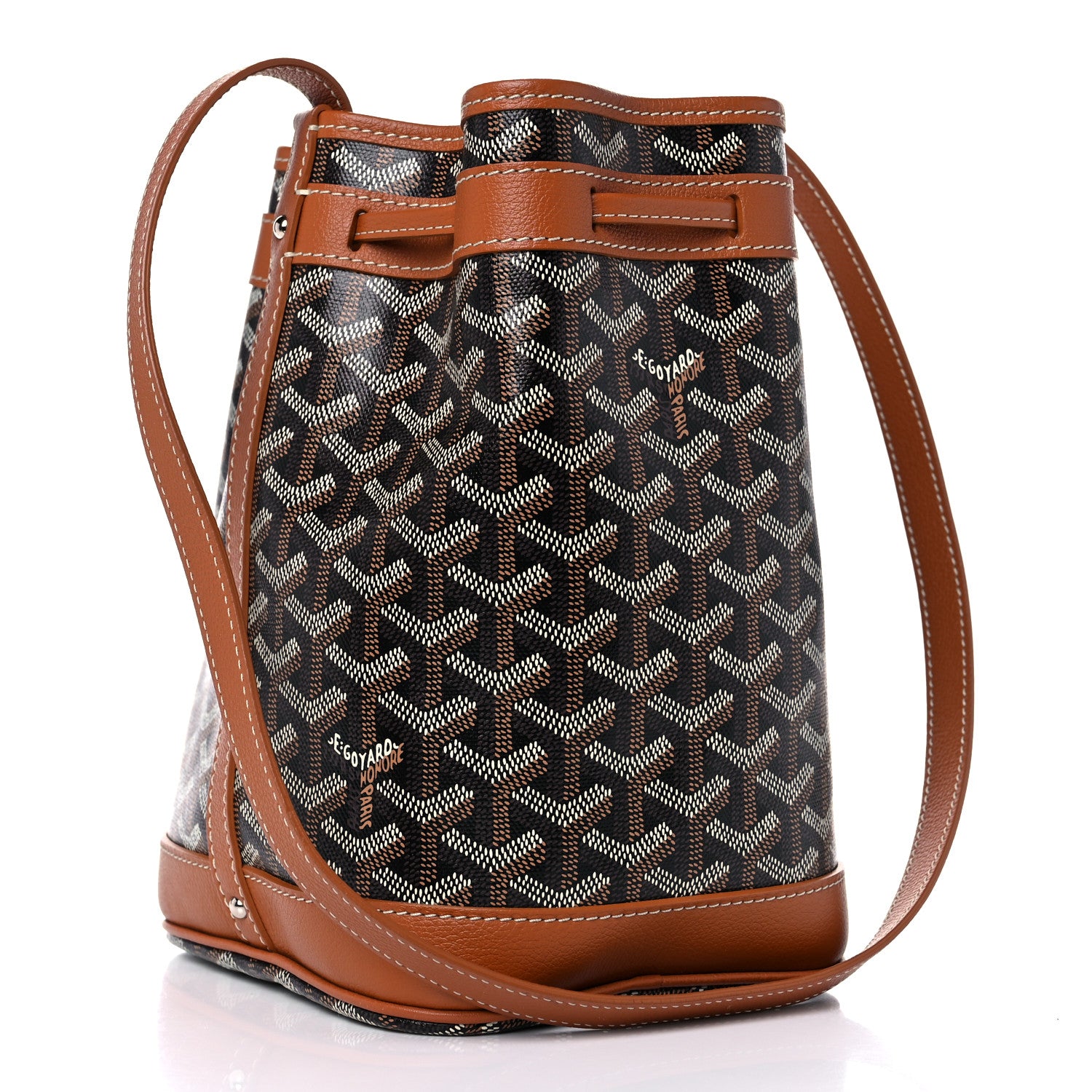 Goyard Goyardine Petit Flot Bucket Bag PM Black Gold 7 of 21