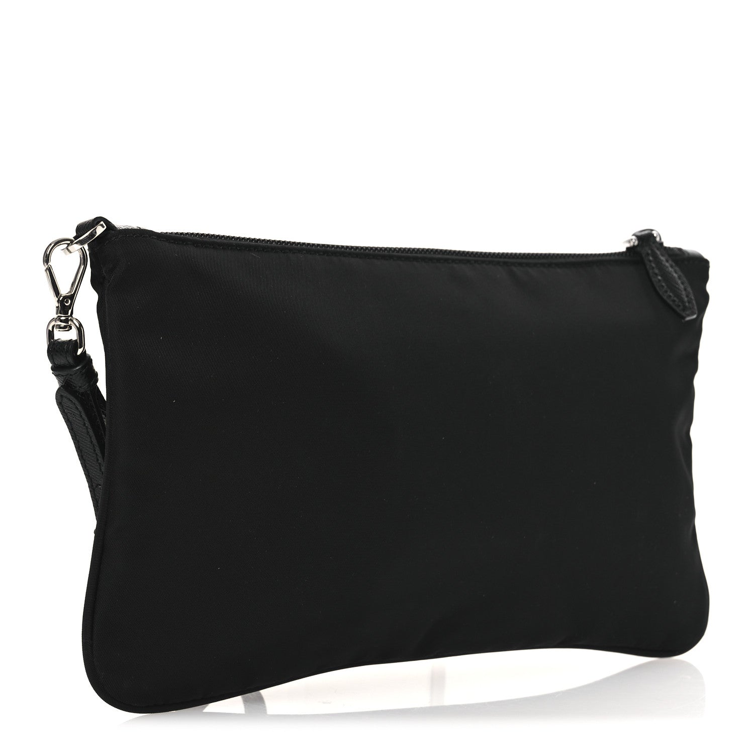 Prada Tessuto Nylon Saffiano Wristlet Black 3 of 11