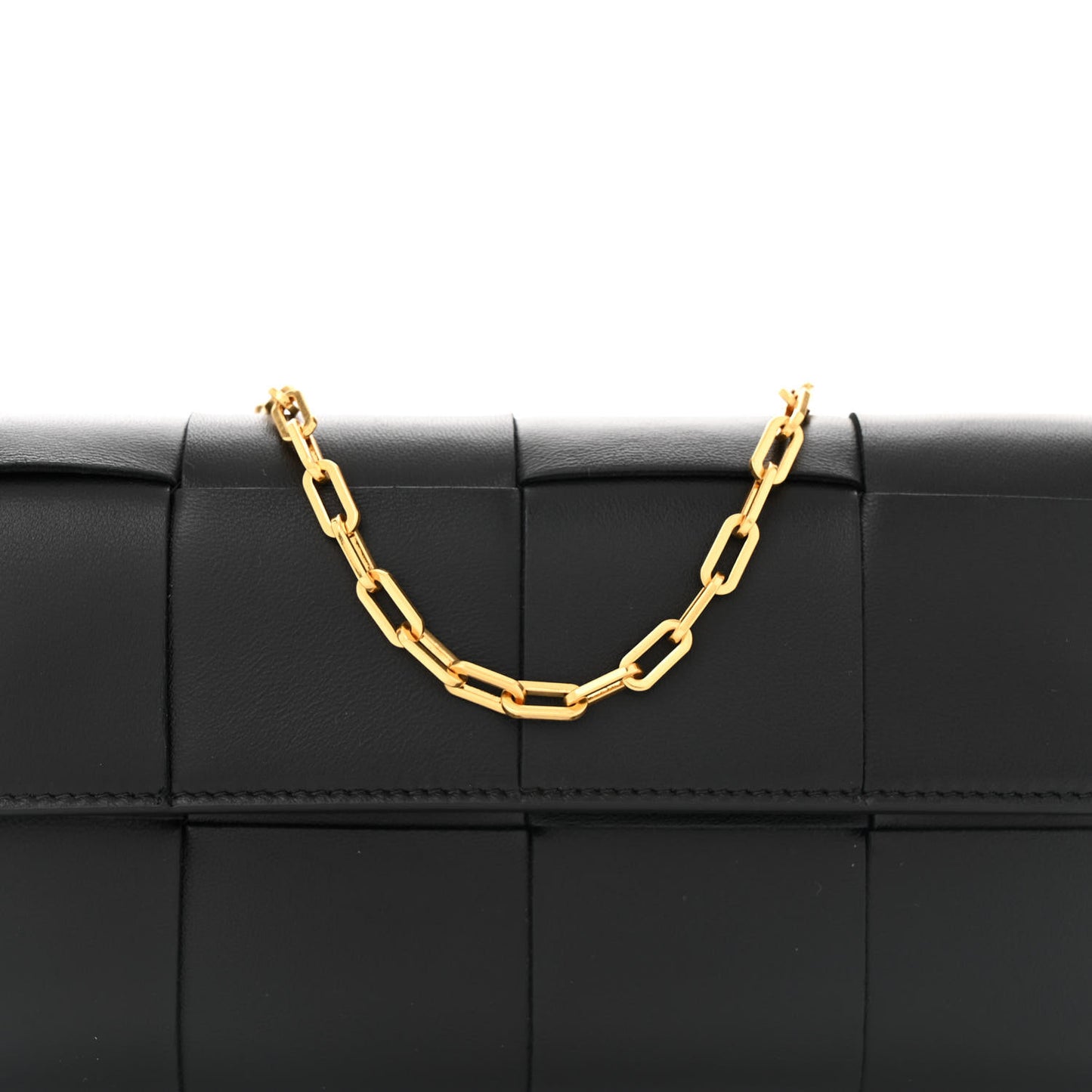 Nappa Maxi Intrecciato Cassette On Chain Black