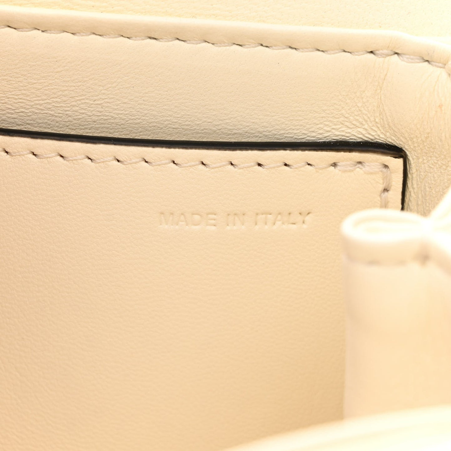 Nappa One Stud Chain Clutch Ivory