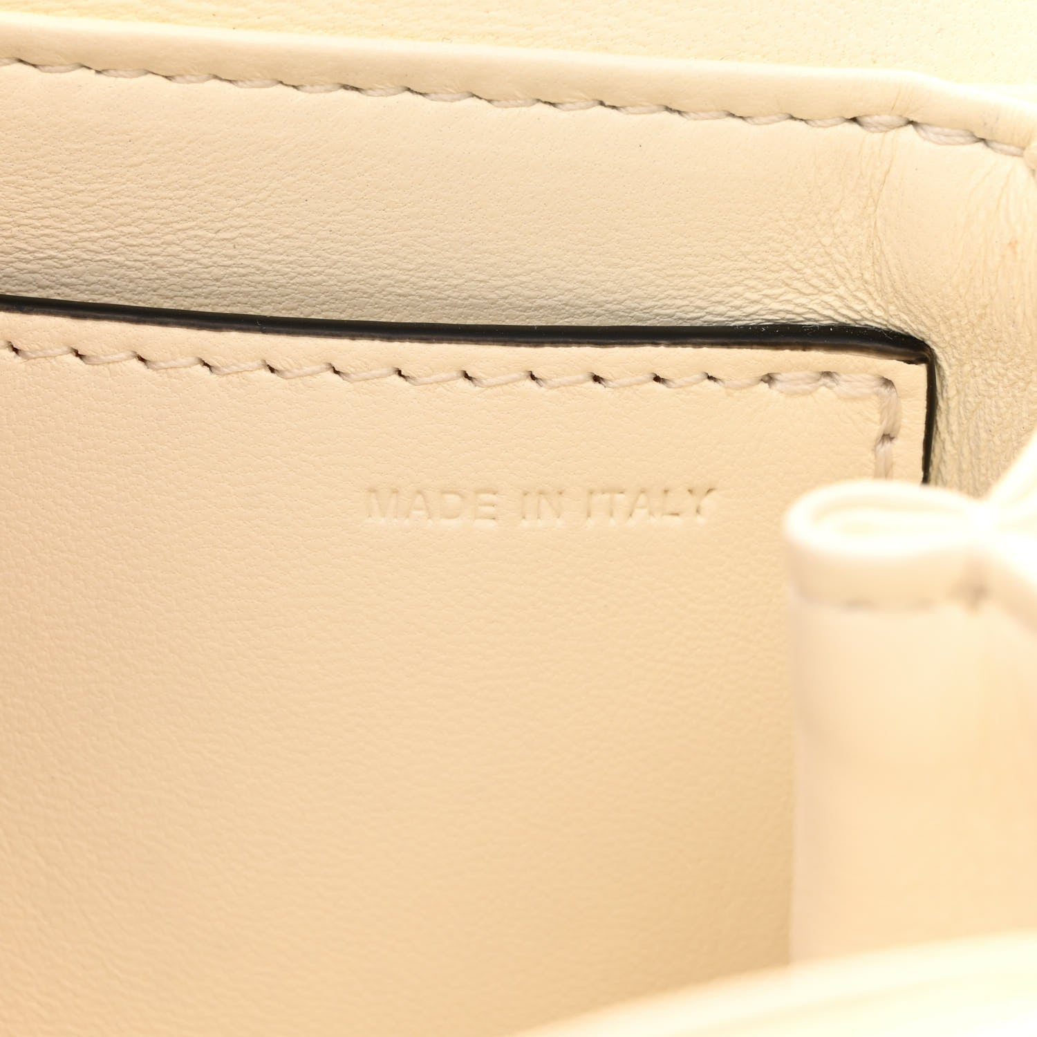 Valentino Garavani Nappa One Stud Chain Clutch Ivory 7 of 10