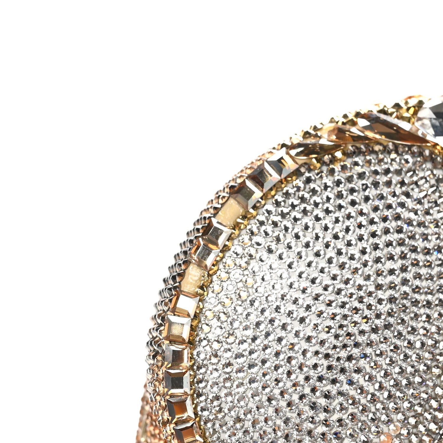 Judith Leiber Crystal Sunglass Minaudiere Clutch Gold Silver 13 of 14
