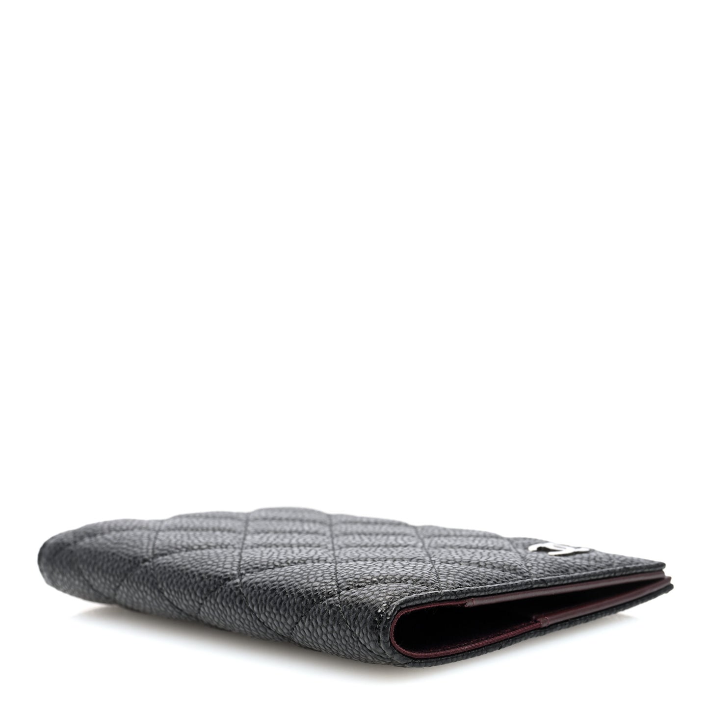 Caviar Quilted Passport Holder Black