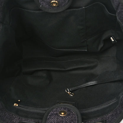Chanel Woven Straw Raffia Medium Deauville Tote Black 4 of 9