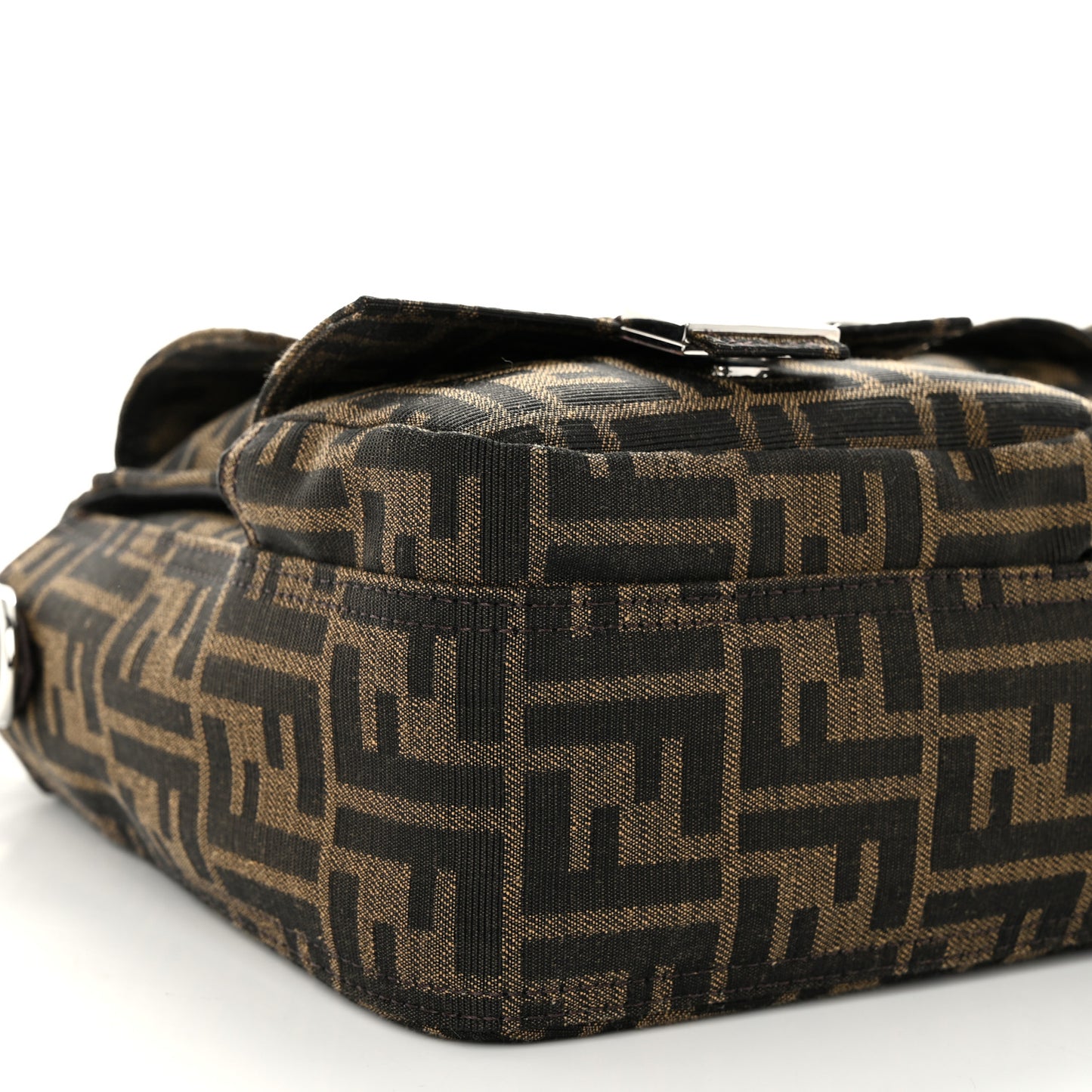 Fabric Jacquard FF 1974 Maxi Multipocket Baguette Tobacco Moro Black