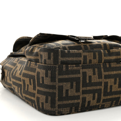 Fendi Fabric Jacquard FF 1974 Maxi Multipocket Baguette Tobacco Moro Black 10 of 11